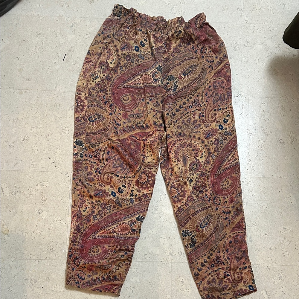 Victoria's Secret Silk Paisley Pajama Pants